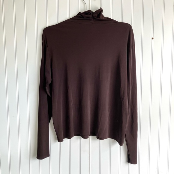 VINTAGE EILEEN FISHER 100% Silk Long Sleeve Turtleneck - Picture 2 of 7